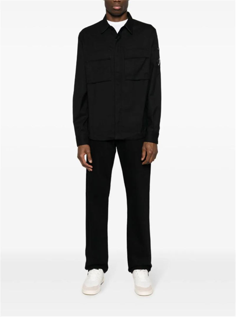 LENS-DETAIL BUTTON-UP SHIRT