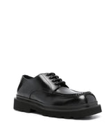 SQUARE-TOE LEATHER DERBY SHOES