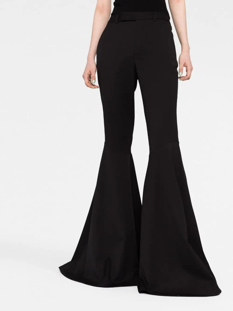 HIGH-WAISTED FLARED TROUSERS