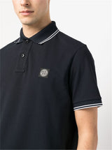 COMPASS-PATCH TIPPED POLO SHIRT
