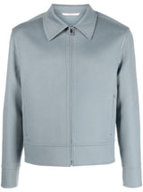 POINTED-COLLAR ZIPPED JACKET