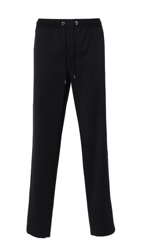 LOGO-EMBROIDERED TAPERED TROUSERS