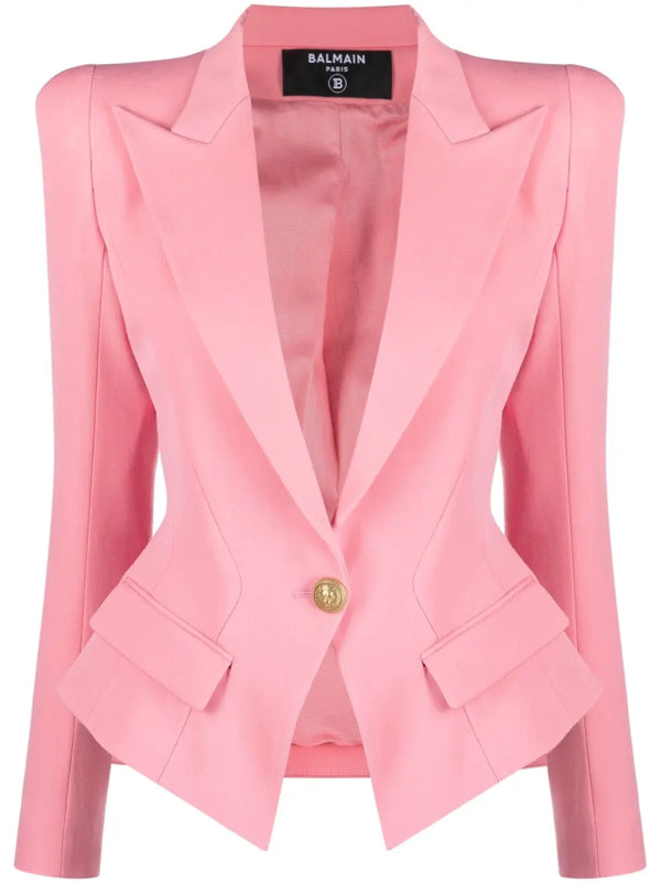 WIDE-LAPEL SLIM-FIT BLAZER