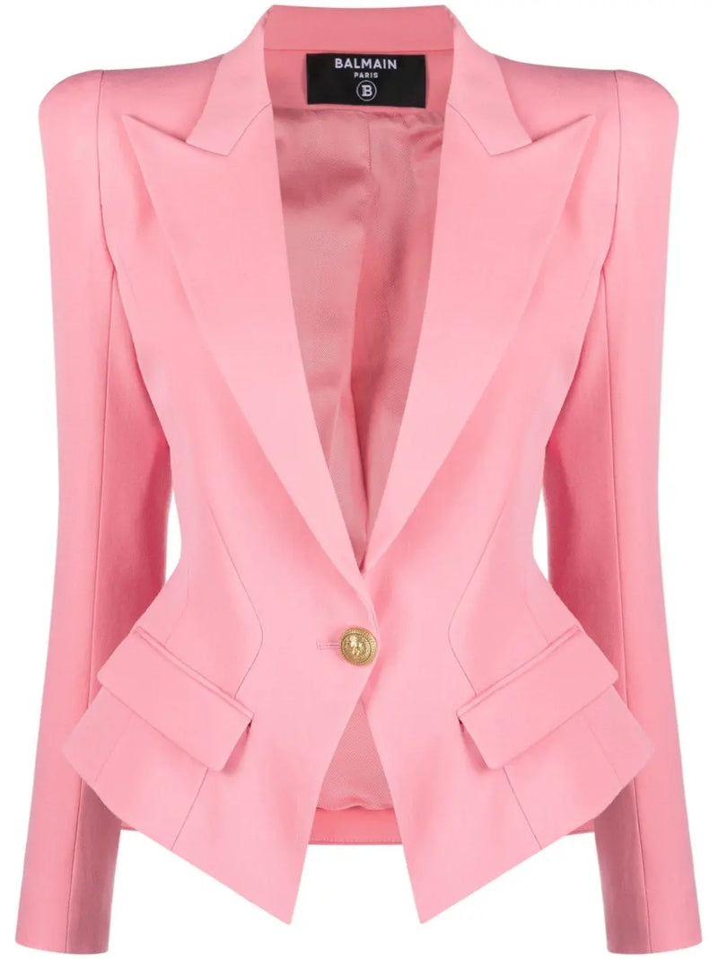 WIDE-LAPEL SLIM-FIT BLAZER