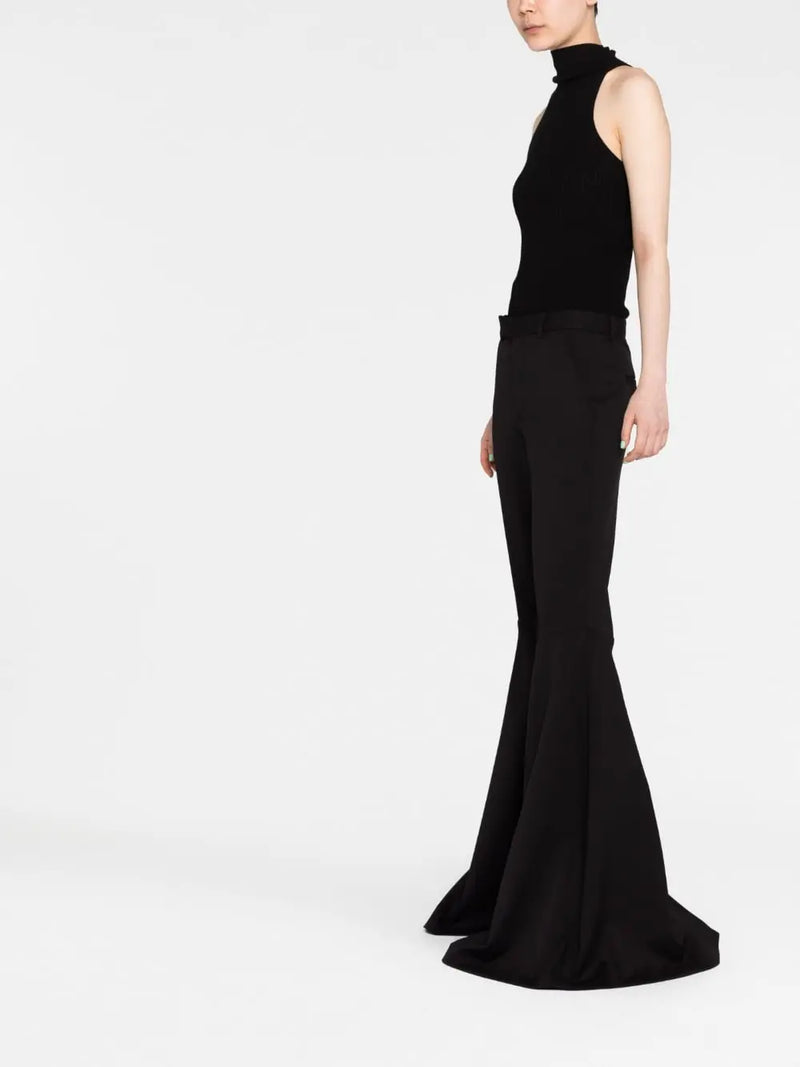 HIGH-WAISTED FLARED TROUSERS
