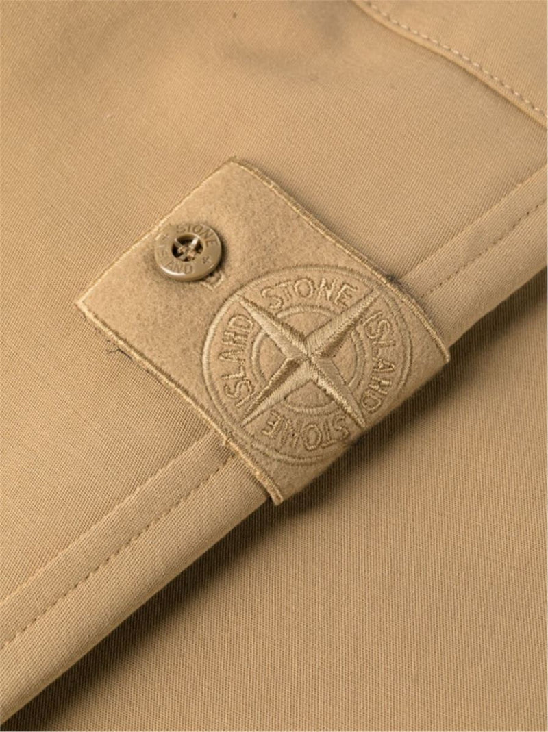 COMPASS-PATCH STRAIGHT-CUT PANTS