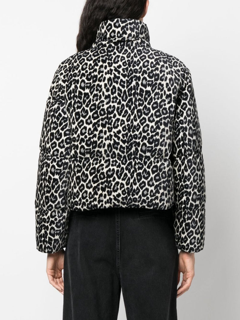 CHEETAH-PRINT PADDED PUFFER JACKET