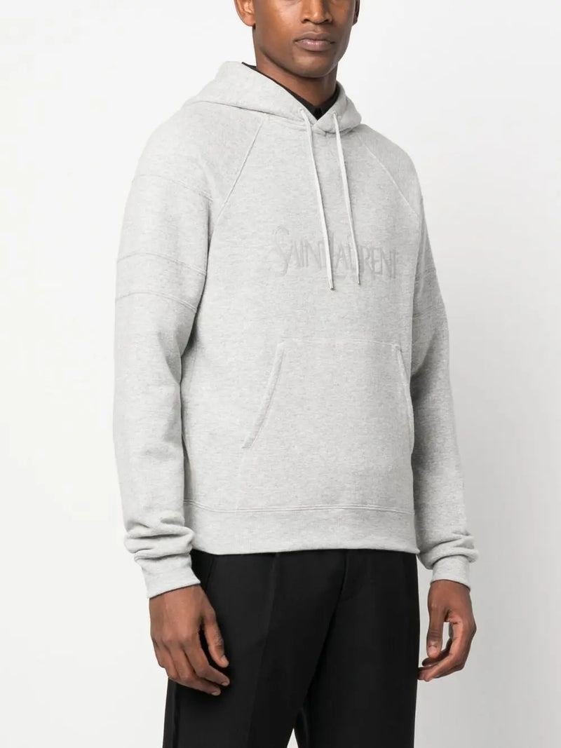 EMBROIDERED-LOGO COTTON HOODIE