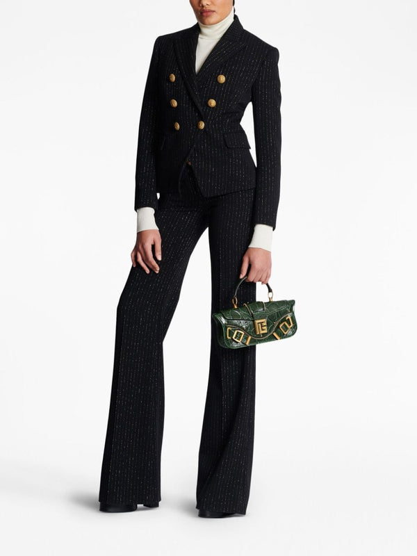 LUREX-DETAIL DOUBLE-BREASTED BLAZER