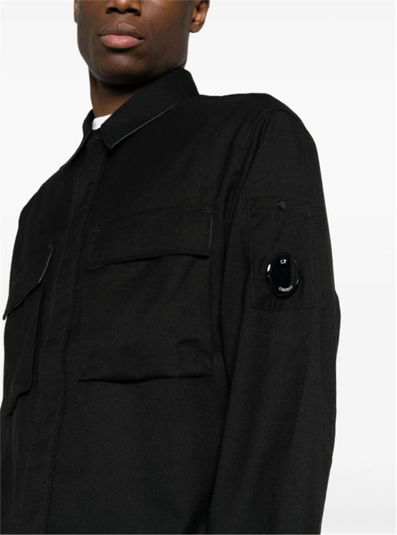 LENS-DETAIL BUTTON-UP SHIRT