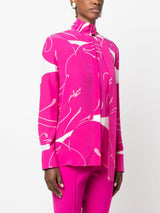 PANTHER-PRINT SILK BLOUSE