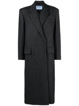 LOGO-APPLIQUÉ WOOL COAT