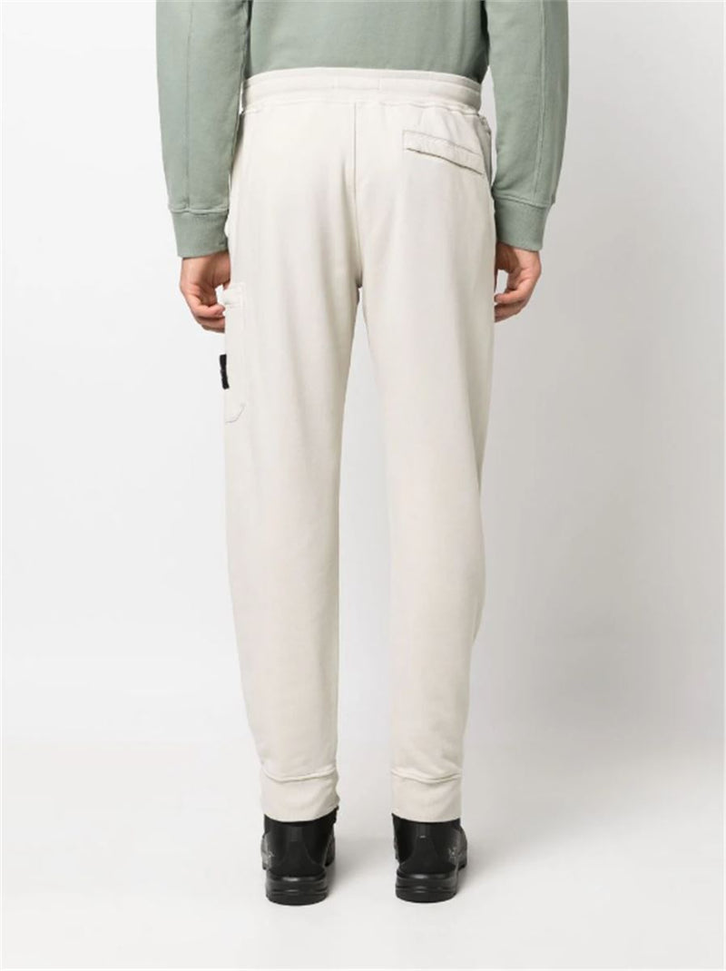 COMPASS-PATCH COTTON TRACK PANTS