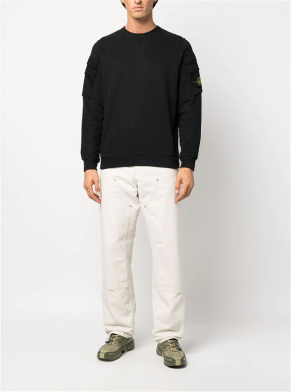 COMPASS-PATCH CREW-NECK SWEATSHIRT