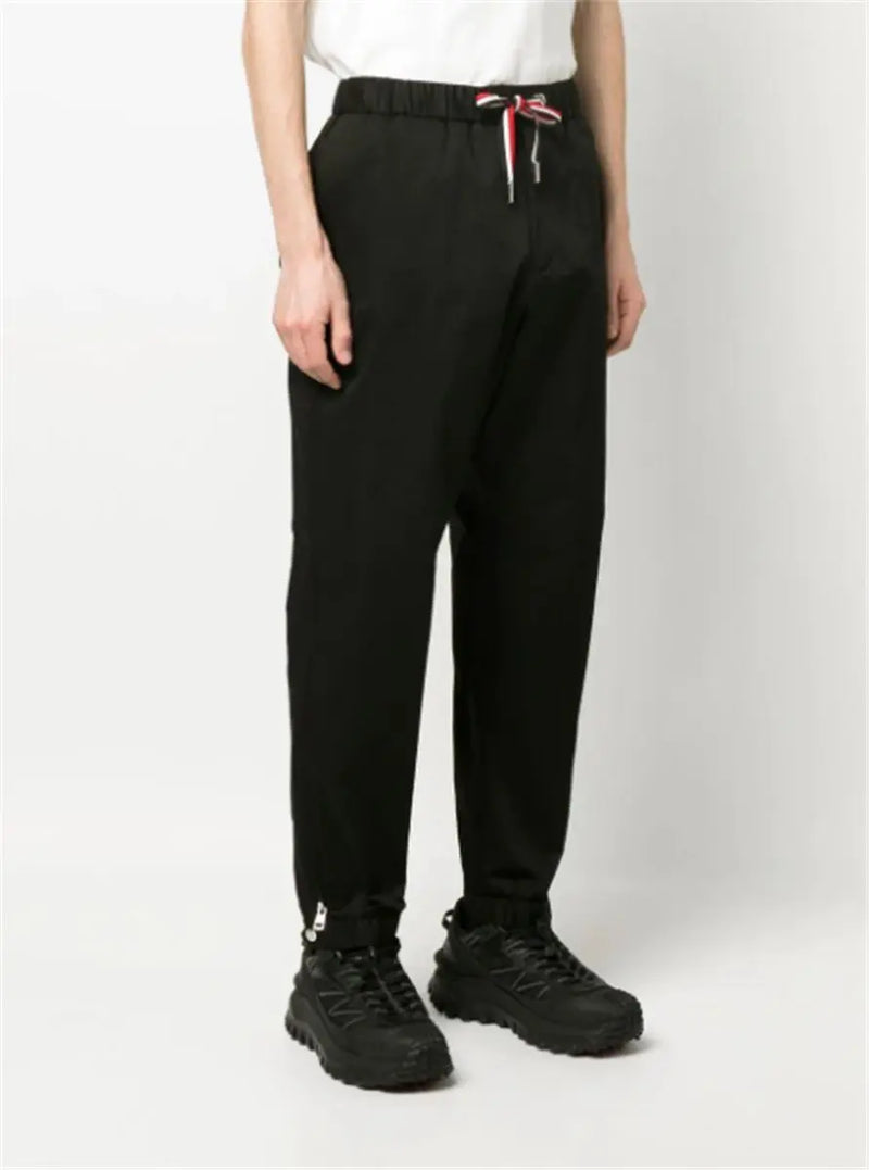 LOGO-PATCH DRAWSTRING CHINOS