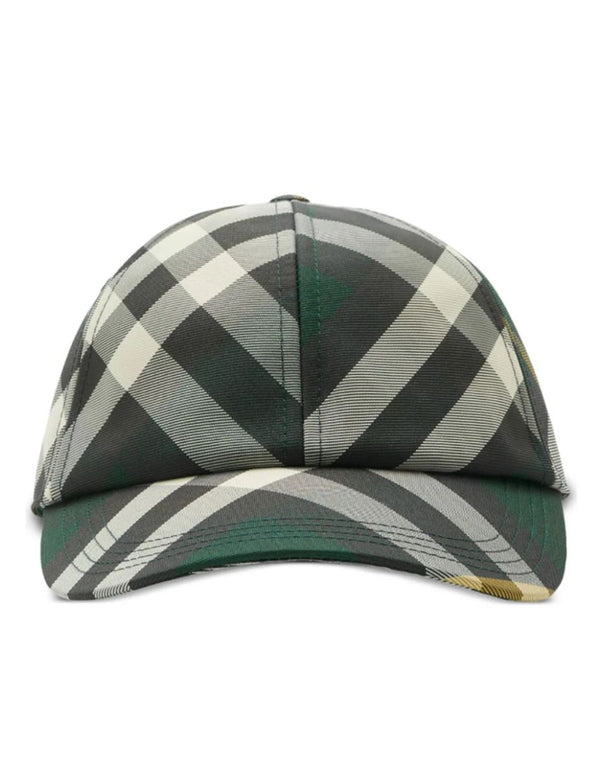 CHECK-PATTERN COTTON CAP