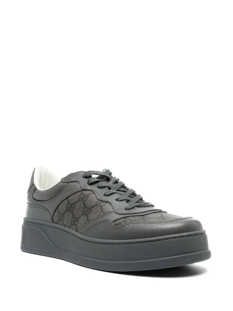 INTERLOCKING G LEATHER SNEAKERS
