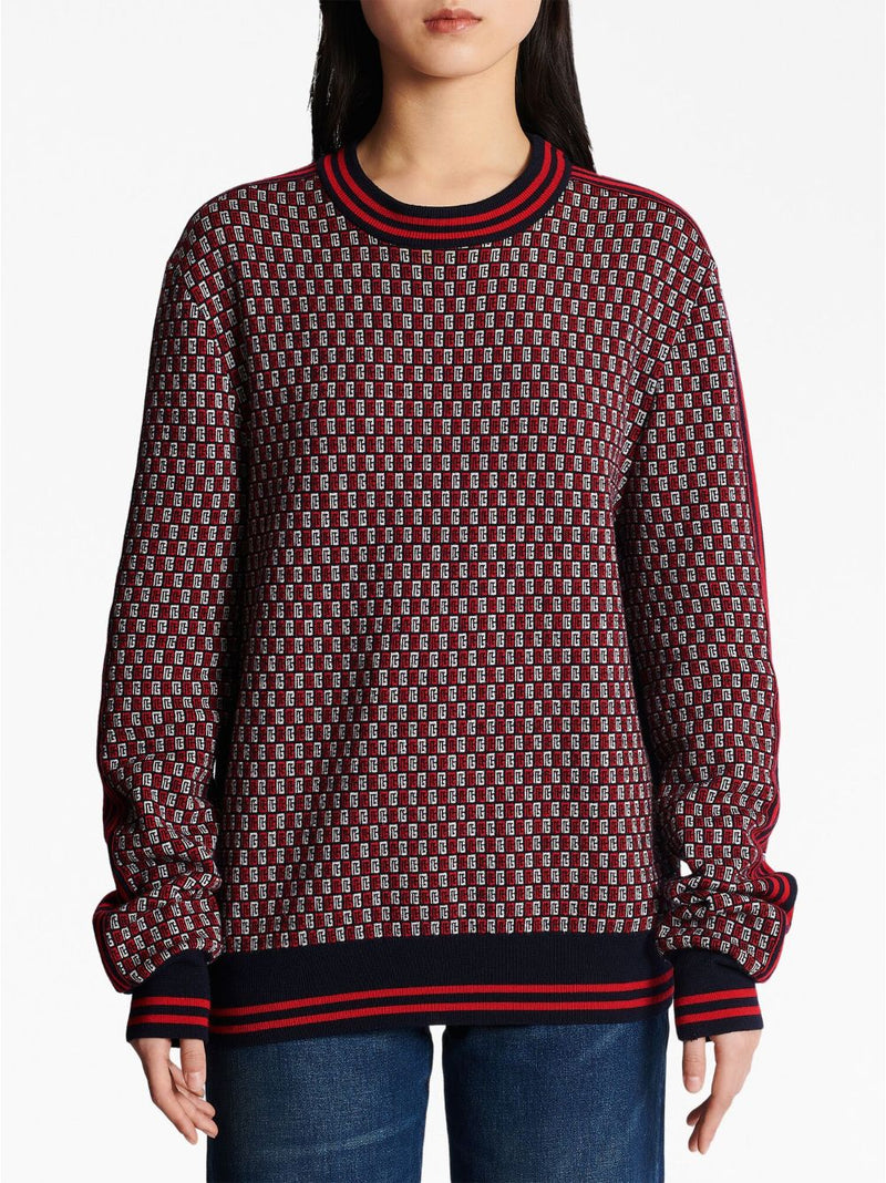 MONOGRAM CHECK-PATTERN JUMPER