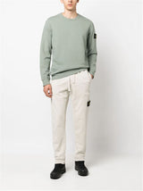 COMPASS-PATCH COTTON TRACK PANTS