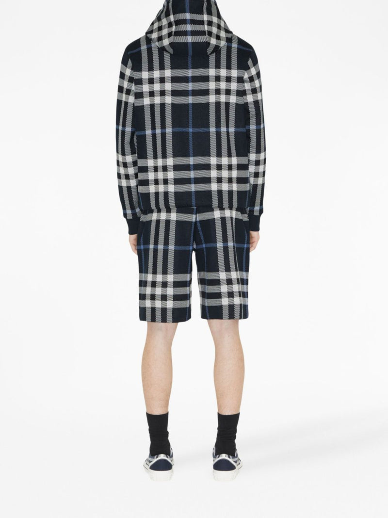 CHECK-PATTERN STRAIGHT-LEG SHORTS