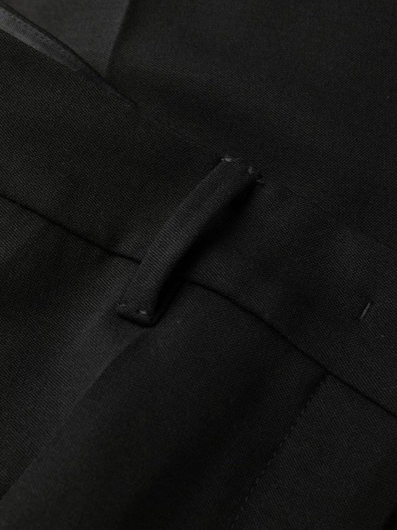 VIRGIN-WOOL CROPPED TROUSERS