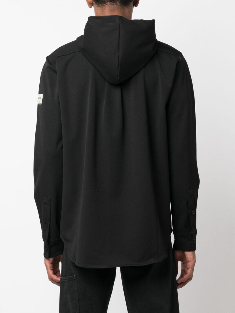 LOGO-PATCH HOODED JACKET