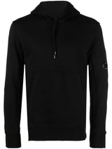 DIAGONAL RAISED FLEECE HOODED SWEATSHIRT