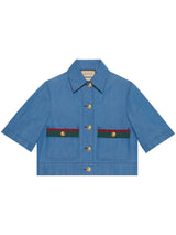 WEB-DETAIL DENIM SHIRT