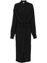 TWIST WOOL SHIRT DRESS