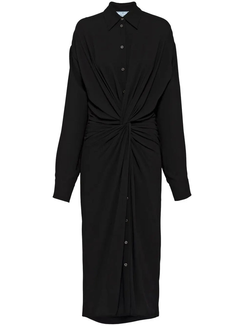 TWIST WOOL SHIRT DRESS