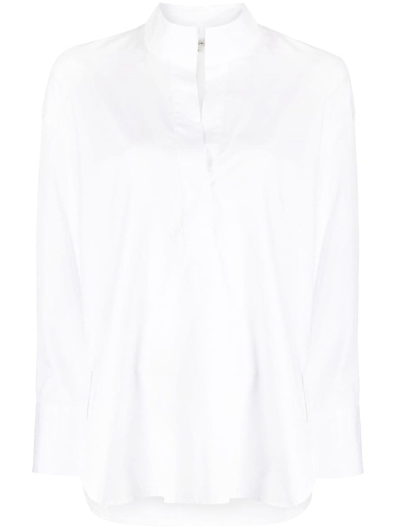 COTTON V-NECK BLOUSE