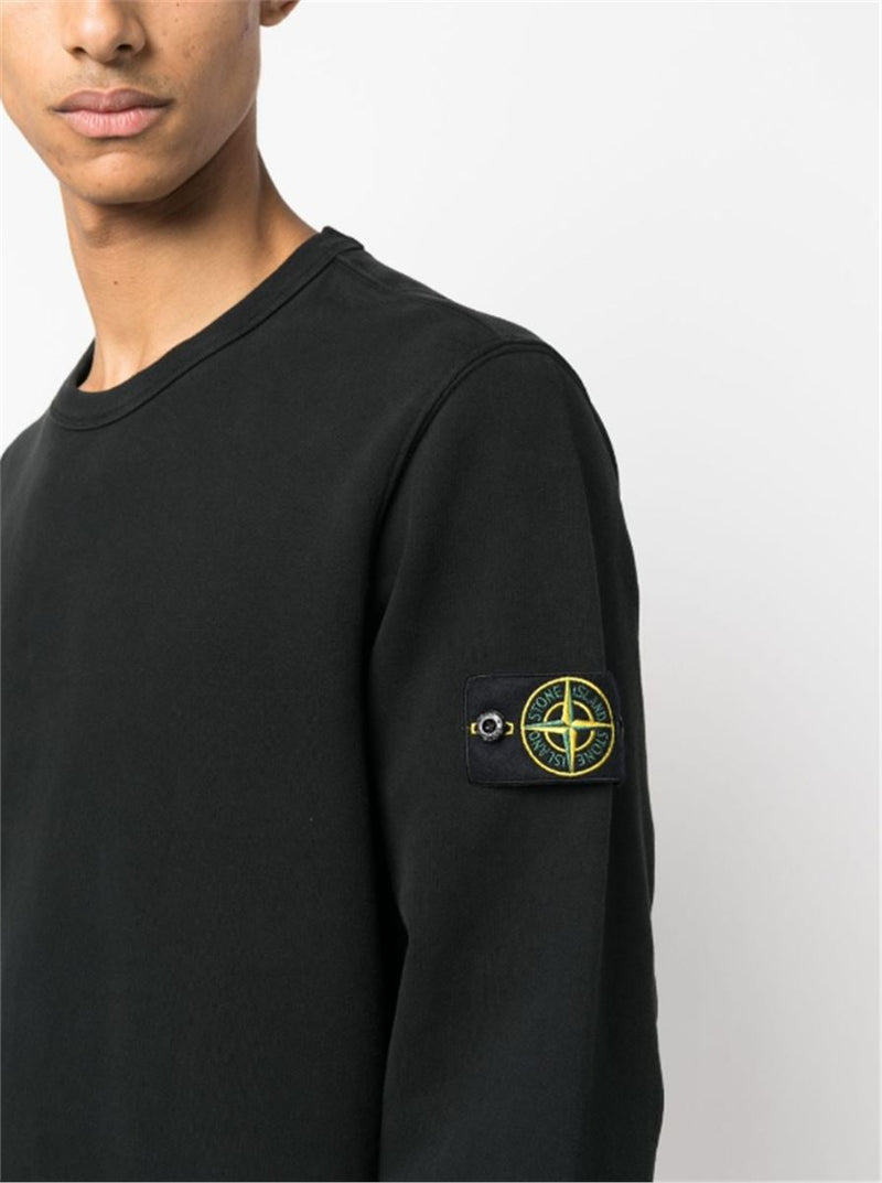 COMPASS-PATCH COTTON SWEATSHIRT
