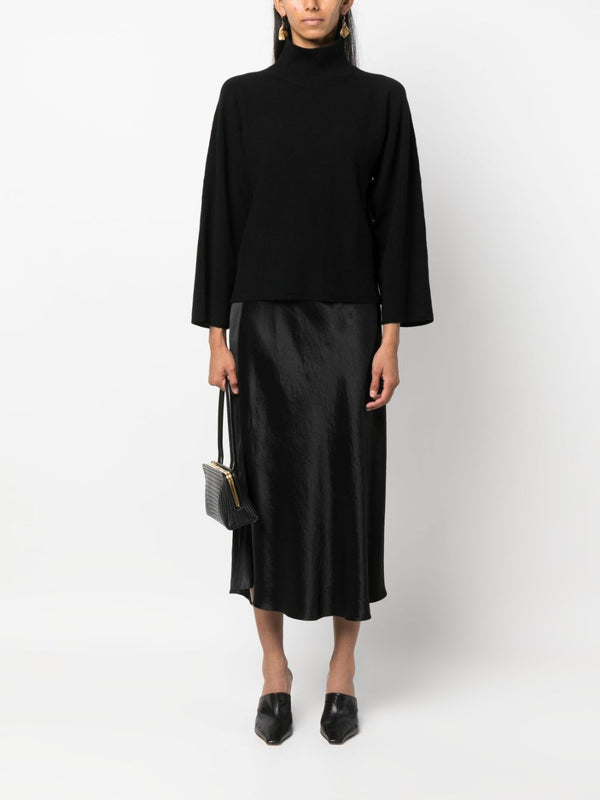 FUNNEL-NECK KNITTED JUMPER