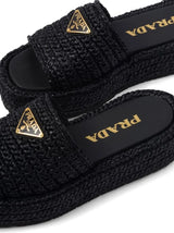WOVEN FLATFORM SANDALS