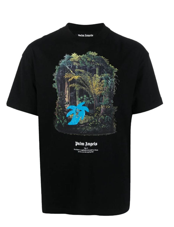 JUNGLE-PRINT ORGANIC COTTON T-SHIRT