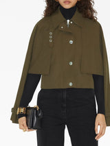 TROPICAL GABARDINE CROPPED JACKET