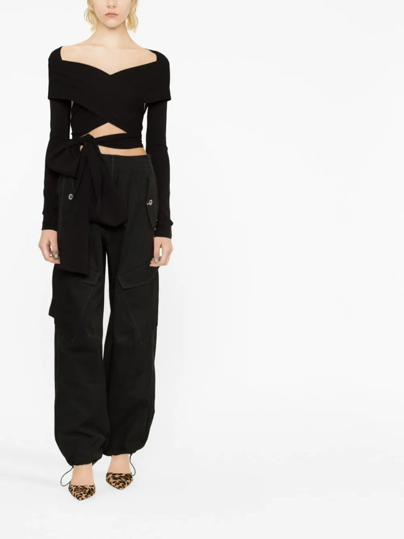 CUT-OUT WRAP TOP