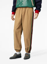 WEB-STRIPE LOGO-PATCH TRACK PANTS