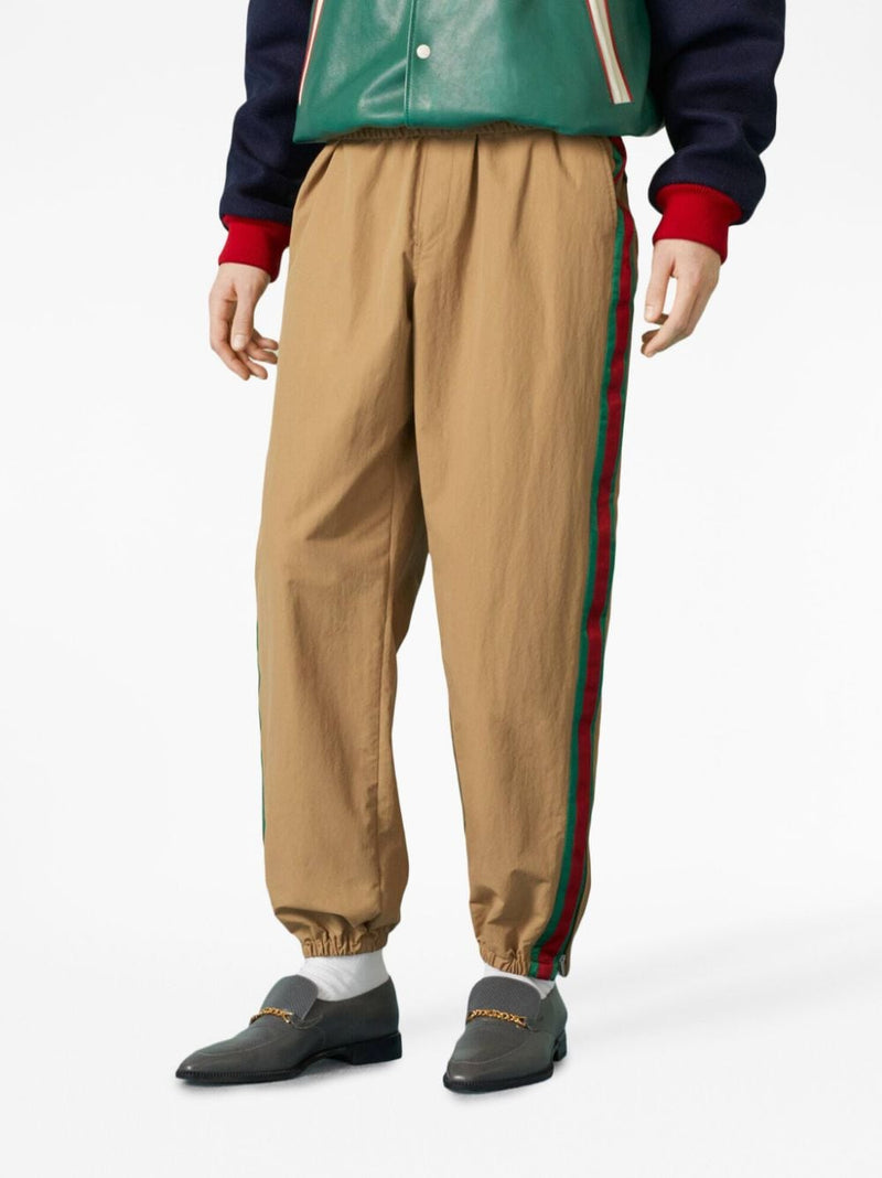 WEB-STRIPE LOGO-PATCH TRACK PANTS