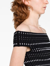 OFF-SHOULDER KNITTED MINIDRESS