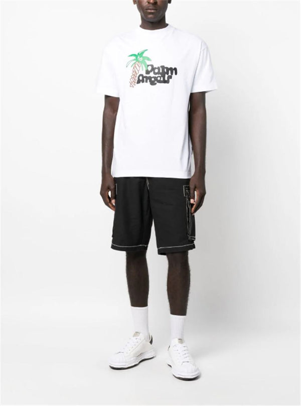 SKETCHY-PRINT COTTON T-SHIRT