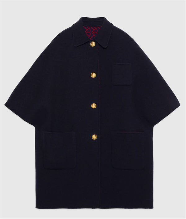 REVERSIBLE WOOL SILK COAT