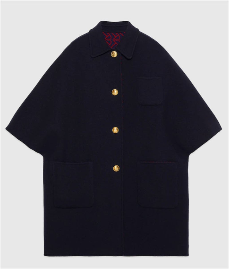 REVERSIBLE WOOL SILK COAT