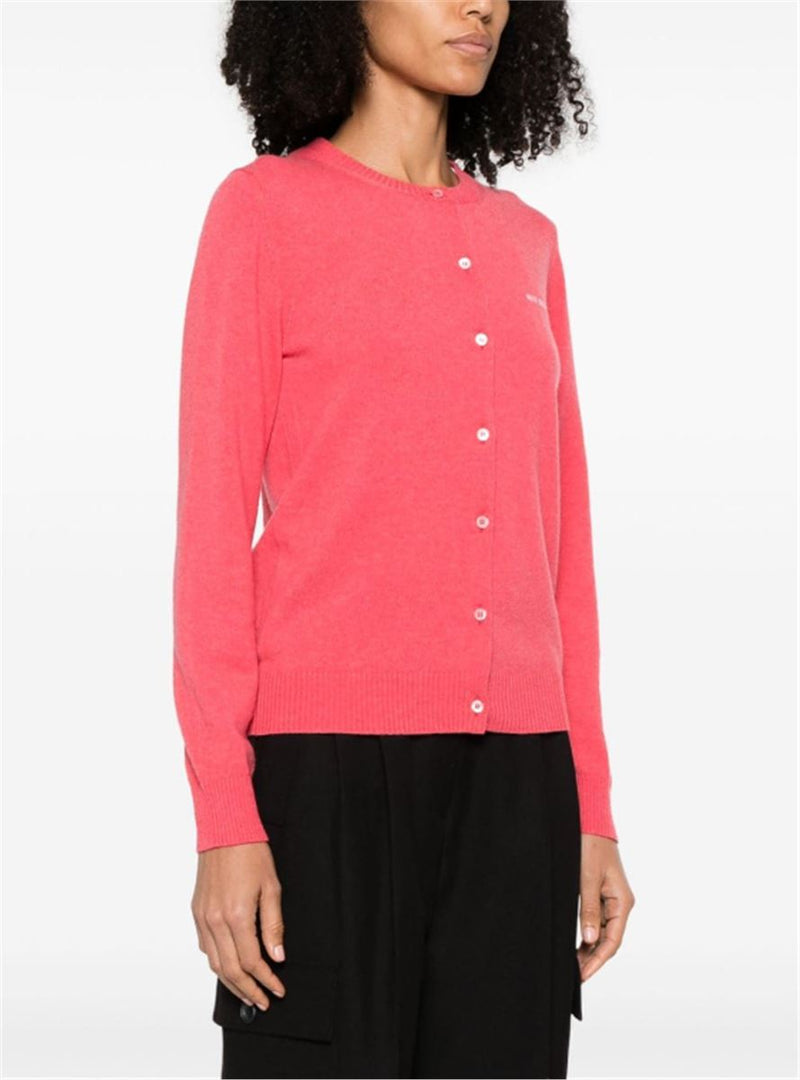 LOGO-EMBROIDERED CASHMERE CARDIGAN