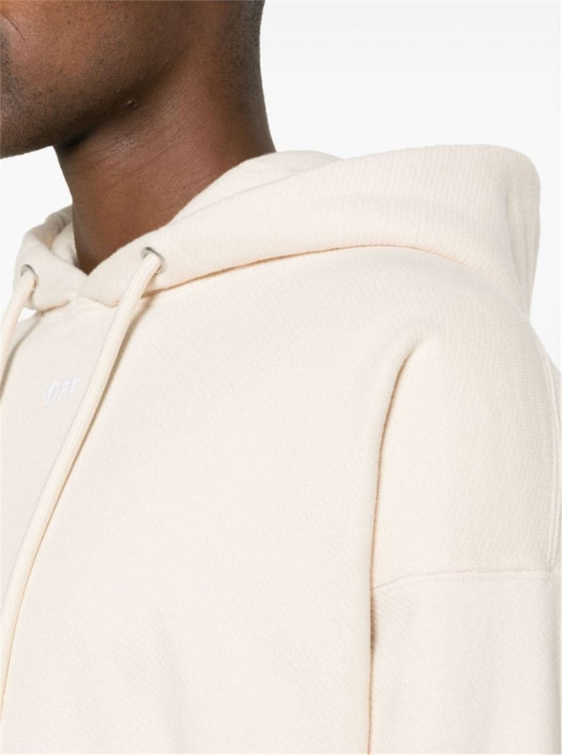 ARROWS-EMBROIDERED COTTON HOODIE