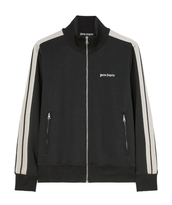 LOGO-PRINT SIDE-STRIPE TRACK JACKET