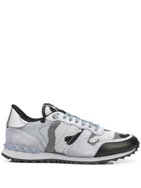 ROCKSTUD-EMBELLISHMENT LACE-UP SNEAKERS