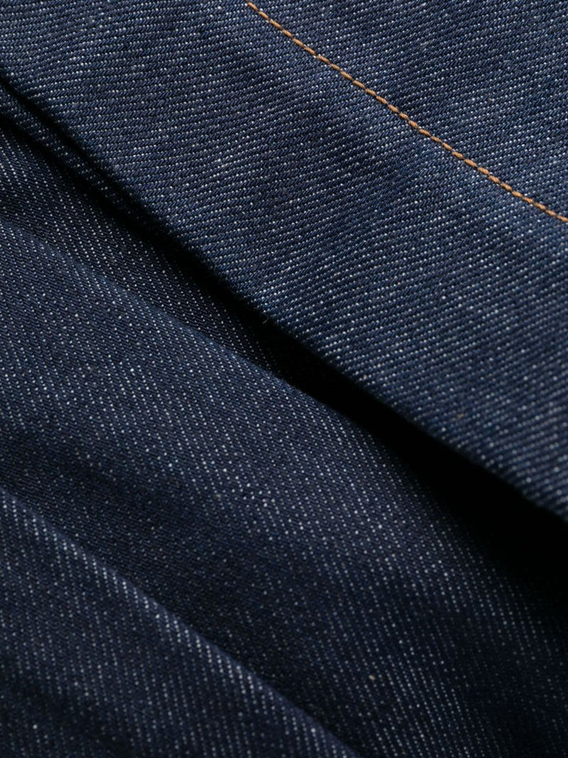 PLEATED WIDE-LEG JEANS