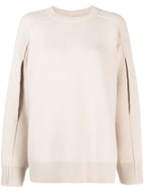 CAPE-BACK V IRGIN-WOOL BLEND JUMPER