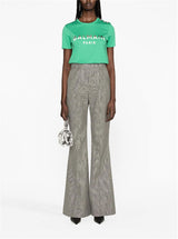 PLAID-CHECK TAILORED TROUSERS